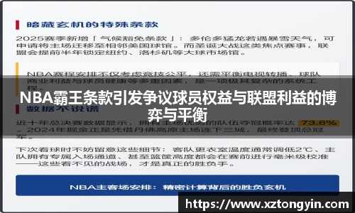 NBA霸王条款引发争议球员权益与联盟利益的博弈与平衡